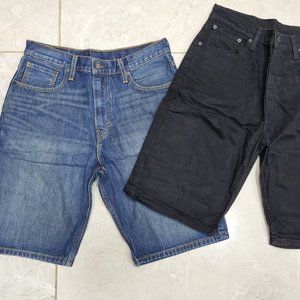 2 levis 569 short jeans brand new without tag size 33 one black one blue